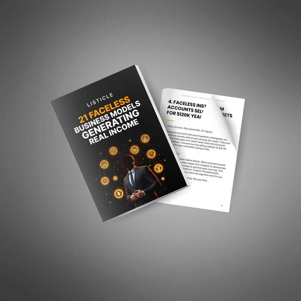 21 Faceless Business Models Generating Real Income